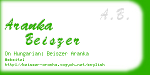 aranka beiszer business card